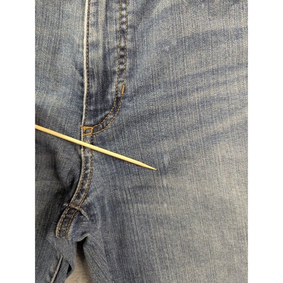 Banana Republuc Jeans Womens Size 8 Blue Classic Straight Faded Whiskers - Picture 5 of 11